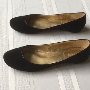 Women’s black velvet shoes-New